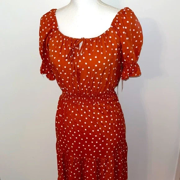 strapless open back dress Burnt Orange Gingham Cowgirl Blouse – SPIRIT DRESS main image 0